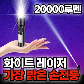 스마트덕 초강력 휴대용 led 충전식 미니 비상용 손전등, 1개, 항공알루미늄