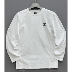[국내백화점판] UMBRO 엄브로 25신상 에센셜 긴팔 티셔츠 셋업 베이직 기본 (화이트)
