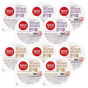 (에이브쇼핑) 햇반귀리흑미곤약밥 150gx5개+햇반 현미귀리곤약밥 150gx5개, 150g, 10개