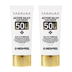 메디필 액티브 실키 선크림 50ml+50ml, 50ml, 2개