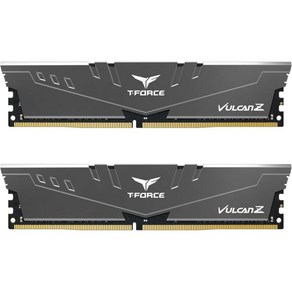 TEAMGROUP TFoce Vulcan Z DDR4 32GB Kit 2x16GB 3200MHz PC425600 CL16 데스크탑 메모리 모듈 램 회색 TLZGD432G320, 32GB(2x16GB)_Gay, 2개