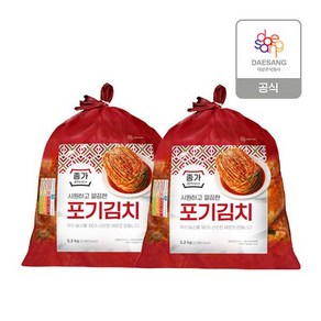 (종가집) 종가 중부식 포기김치 10.4kg (5.2kg X 2)