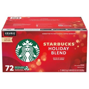 Starbucks K-Cup Coffee Holiday Blend 스타벅스 큐리그 캡슐커피 홀리데이 블렌드 29.2oz(828g)