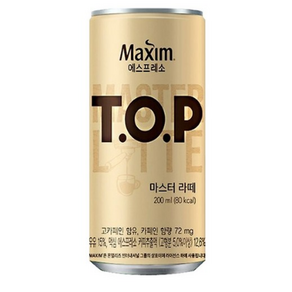 TOP 맥심 T.O.P 마스터 라떼, 200ml, 10개