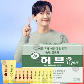 동성제약 허브포비건 칼라크림 업소용 70g 6세트(1제 6개+2제 6개) 묶음 옻안타는 허브 스피디 PPD없는 염색약, 2호-자연스런 흑색, 1개