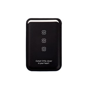 나인어클락 행운 Clover 맥세이프 가죽 카드지갑 자력강화 듀얼 마그넷 Magsafe 카드포켓 커플 우정템