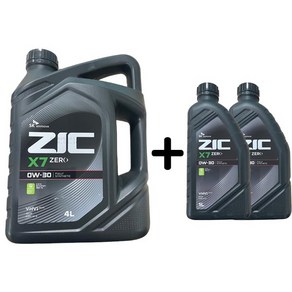 ZIC X7 ZERO 0W30 4L 1개 + 1L 2개 가솔린