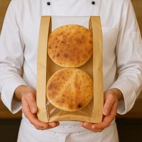 [엔젤베이커리] 통밀 피타 브레드 (총 600g) 코스트코 동일브랜드 (유통기한 최소 6개월 이상 냉동 보관) 이스라엘 샌드위치 포켓 영양 간식 빵, 600g, 1개
