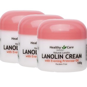 헬씨케어 라놀린 크림 달맞이꽃오일 함유 Healthy Cae Lanolin Ceam With EPO, 100g, 3개