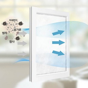 엘홈 잘라쓰는 미세먼지 정전기 창문필터(고급형) 황사 먼지 벌레 눈꽃가루 차단필터, 1개