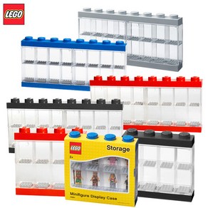 [밤나무]LEGO 레고 미니 피규어 보관함 16칸8칸, 16pcs_그레이, 1개