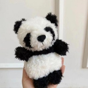 모피 봉제 여우 올빼미 돼지 양고기 오리 면 생일 선물 귀여운 인형, 15. Panda-20cm, 1개