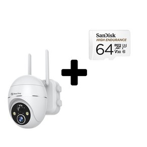 글로벌아이넷 로보뷰S3 홈 IP 카메라 CCTV 배터리 무선 300만화소 S364, 로보뷰S3+64GB SD카드