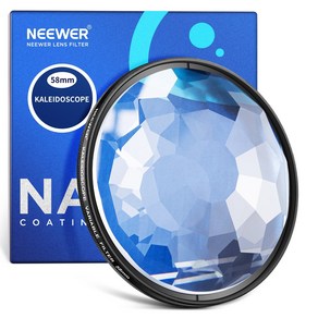 NEEWER 58mm 만화경 프리즘 렌즈 필터 사진 프리즘 크리스탈 유리 효과 필터