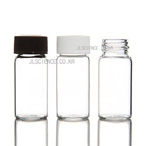 [JLS] 바이알병 샘플병 미니유리병 약병, 12-30ml(5개1set-흰색캡)