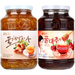 담터 꿀생강차A 1kg + 꿀대추차 1kg (무료배송)