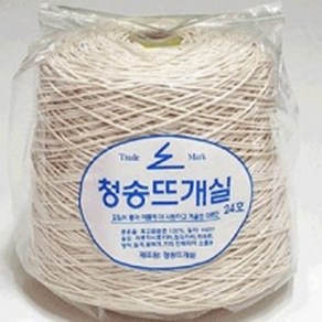 청송뜨개실 면 콘사(흰색X), 12호, 1개