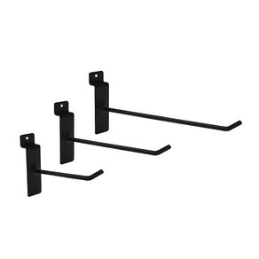 스페이스월 일자후크 블랙/월 후크/벽선반 진열 부속, 150mm, 1개