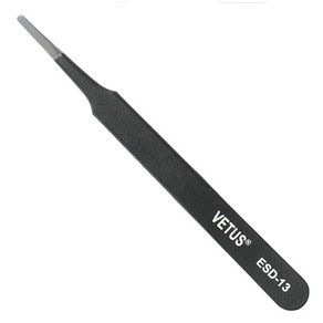 태강산업 비투스 핀셋 ESD핀셋 속눈썹, black, 1개