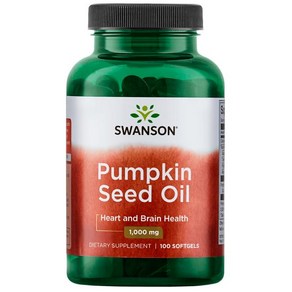 스완슨 펌킨 씨드 오일 1000mg 소프트젤, 1개, 100정