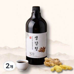 국산 생강청 생강차 수제생강청 생강진액 생강원액, 2개, 1개입, 1L