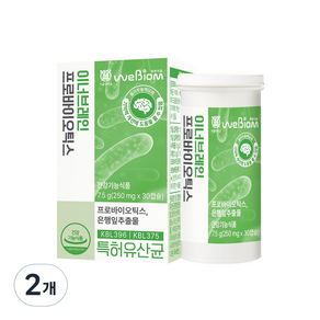 서울대 연구진 개발 유산균 이너브레인 프로바이오틱스 은행잎추출물 식물성 캡슐, 2개, 30정
