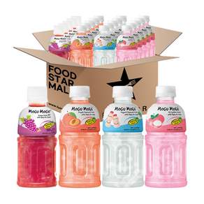 [푸드스타] 모구모구 320ml (복숭아 리치 포도 요거트) 각 6입 총 24입, 24개, 319ml