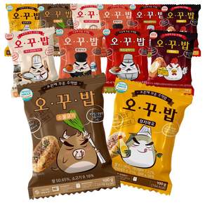 오꾸밥 오븐에 구운 주먹밥 12봉 6종 옵션 소불2+참치2+불닭2+로제2+김치2+까치2, 1세트, 100g