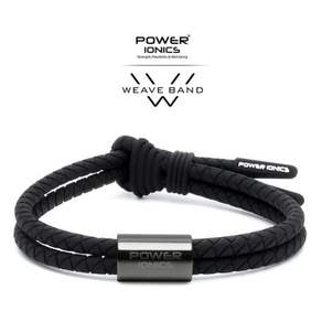 게르마늄 건강 팔찌 Power Ionics-위브 밴드 남여 방수 이온 스포츠 패션 팔찌 글자 선물-170, Black-GunGray Ring