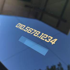 번호만있는 전화번호스티커 오토바이 자전거 주차번호, 1개, 10cm-흰색