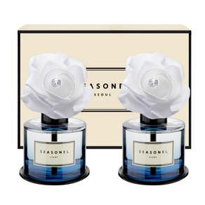 시즈넬 고급 차량용 디퓨저 화이트 로즈 블루 120ml, 라일락향, 1세트