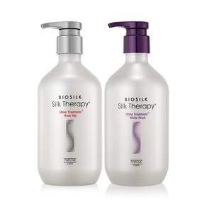 실크테라피 샤인 트리트먼트 플러스 로즈힙 500ml + 화이트머스크 500ml 세트, 1개