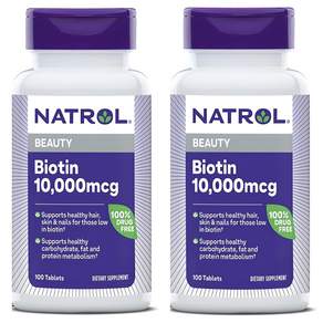 나트롤 비오틴 뷰티 10000mcg 타블렛, 100정, 2개