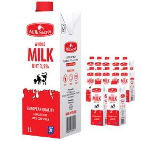 시크릿 멸균우유 milk milk secret 우유% 지방, 1L, 12개