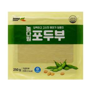 농다원 NON GNO 콩으로 만든 국내생산 건두부 냉장 진공 포두부 갓 만든 두부피, 2개, 250g
