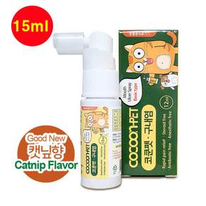 15ml 대용량 코쿤펫 캣닢향타입 고양이 구내염 치주염 염증완화 치료제 스프레이, 1개