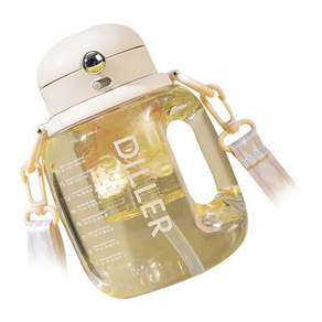 딜러 트라이탄 D2301 탈착식 필터 있는 스포츠 물병, 1개, 화이트, 1600ml