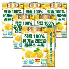 유기농 레몬즙 레몬수 스틱 100% 착즙 원액, 280g, 6개