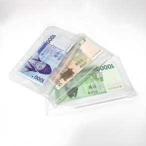 푸꾸푸꾸 현금 지퍼백 A6 A5 바인더 다이어리 10장