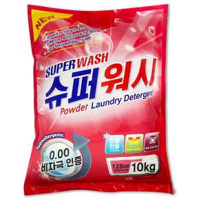 슈퍼워시 가루세제 본품, 10kg, 1개
