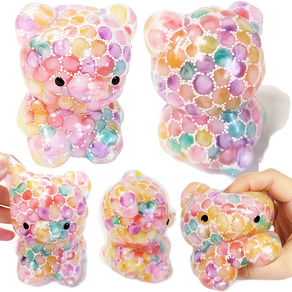 해피아이 빅 젤리곰 말랑이 세트 6P / 12P 곰돌이 스퀴시 답례품 모찌 말랑이 촉감놀이 찐득볼 클레이 스트레스볼, 1개