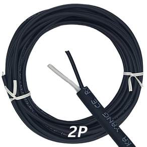 국산 2C 케이블 (미터 단위 판매) UL2464 22AWG 차량용 전선 LED배선 자동차 DIY 2가닥 2P 무실드 UL인증 PVC, 5미터, 2개