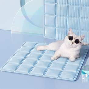 선데이무드 강아지 고양이 쿨매트 아이스 방석, 블루, 1개