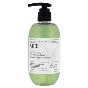 유기농 알로에 강아지 샴푸 식물성 저자극 수딩 샴푸 강아지 천연 샴푸 습진 진정, 1개, 300ml
