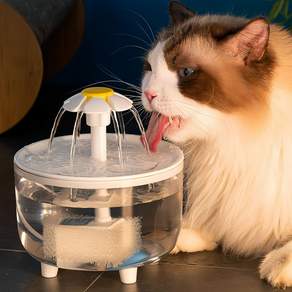 바른픽 반려동물 고양이 강아지 자동 급수기 1L, 1개, 화이트