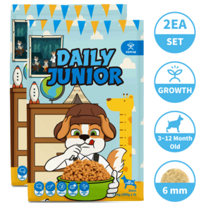 주트립 데일리 주니어 (1년 이하) (건강한 성장 증진에 좋은 강아지 기능성 사료), 2개, 1.2kg, 뼈/관절강화