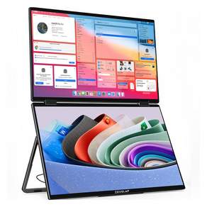 제우스랩 Z15W 올인원 듀얼 15.6인치 스크린 폴딩 모니터, 39.62cm