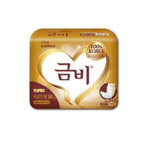 금비 남녀공용 골드 라운드형 성인 속기저귀, 30개입, 1개