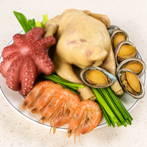 자연달다 복날 해신탕 밀키트 몸보신 생닭 전복 해물 보양탕, 1세트, 1.8kg