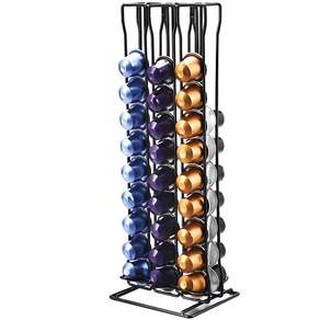 오아시스더블유제이 네스프레소 커피 캡슐 수납 거치대 60구, 1개, 블랙